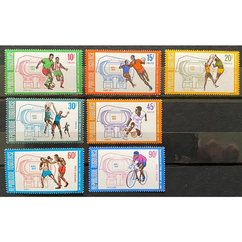 Lot De 7 Timbres Neufs** Togo 1969 Y&t N° 601 À 605 + Pa 107 / 108