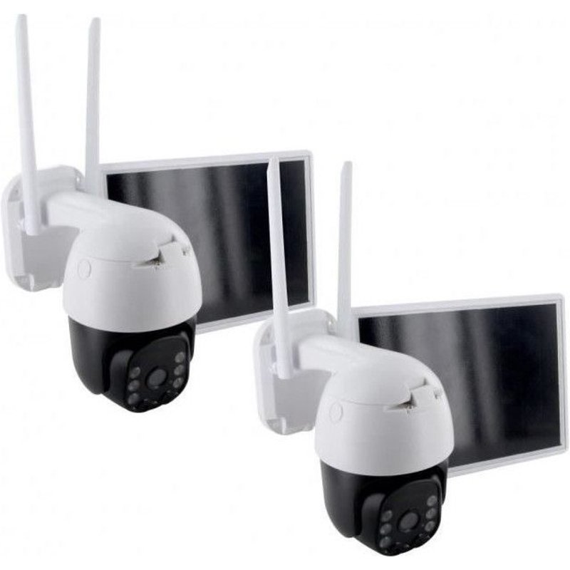 2 caméras avec panneau solaire - CHACON - 2-IPCAM-DM02 - Extérieur - WiFi