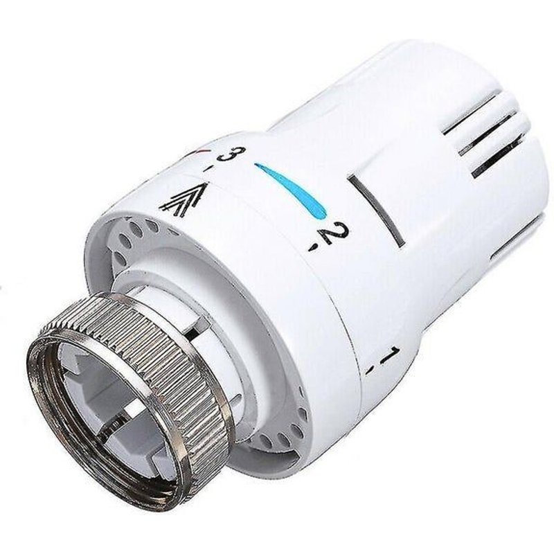 Tête thermostatique de contrôle de chauffage, contrôleur de radiateur, vanne de chauffage durable M30x1,5, plage de température réglable de 6 à 28 °C