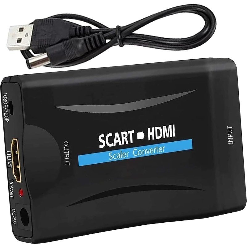 Convertisseur Péritel vers Hdmi Péritel vers HDMI Adaptateur Péritel vers HDMI Prise en charge audio vidéo Péritel vers Hdmi HD 720p/1080p pour moniteur Proiettore HDTV STB VHS Xbox PS3 Sky Blu-ray Dvd Wii TV VCR