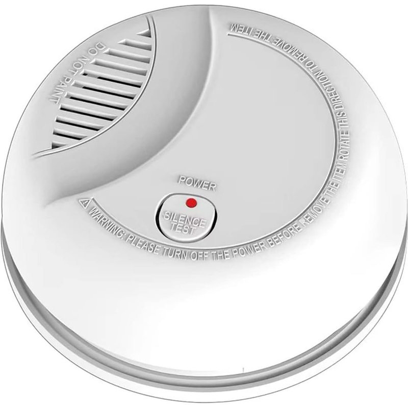 4 pièces Detecteur de fumée, 10 Ans de durée de Vie à Piles Matériel Ignifuge Détecteur de détecteur d'incendie avec détecteur et Bouton de Test, Voyant, Voix Forte, Rappel de Pile Faible