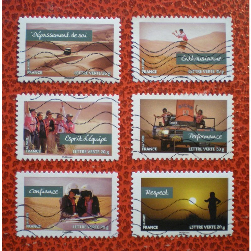 Valeurs De Femmes, Femmes De Valeurs - Rallye Aïcha Des Gazelles Du Maroc - Lot De 6 Timbres Oblitérés - Série Incomplète - France - Année 2013
