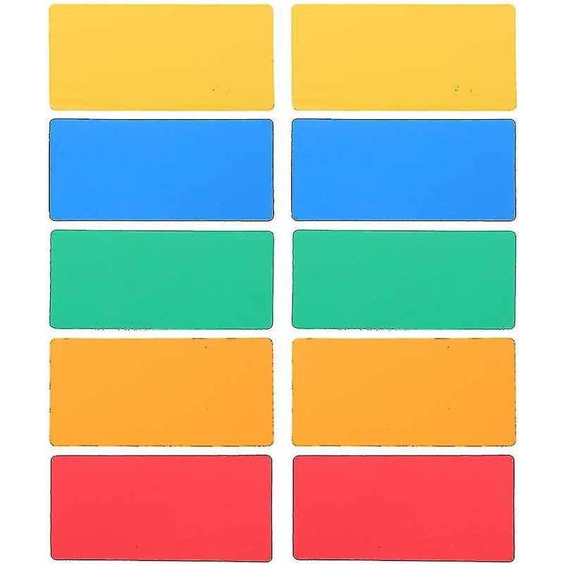 Étiquettes magnétiques effaçables à sec - 10 étiquettes de rappel colorées pour réfrigérateur, tableau blanc et plus encore - Aimant en caoutchouc durable