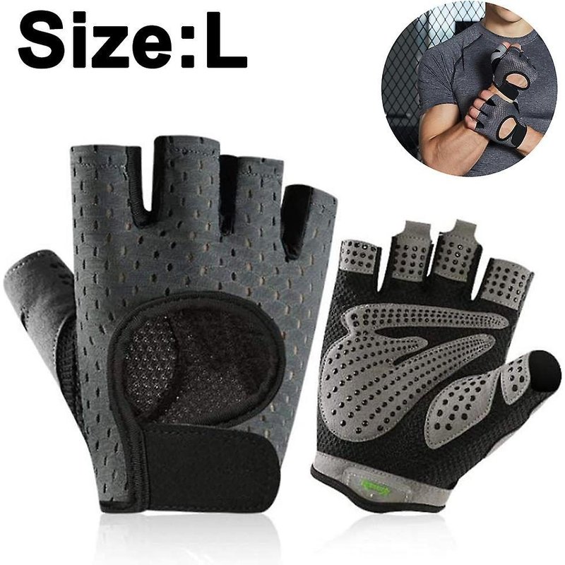 Gants de sport et de fitness pour hommes et femmes - Protection de la paume en silicone, Lycra/nylon respirant, idéal pour la salle de sport et les activités de plein air