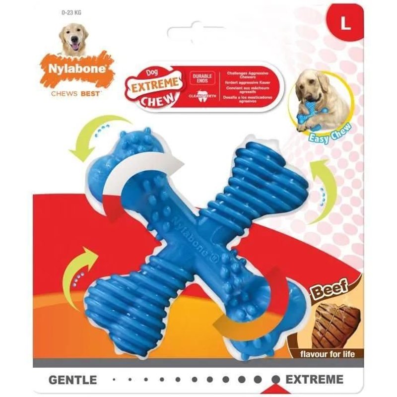 Nylabone Dura Chew X Bone Para Perros L