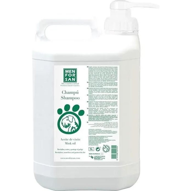 Shampooing - Menforsan - Huile De Vison - 5l - Éclat Naturel - Hydratation Élevée