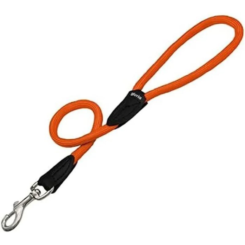 Ceinture De Chien - Gloria - Ronde En Nylon - 120 Cm - Couleur Orange - Durable