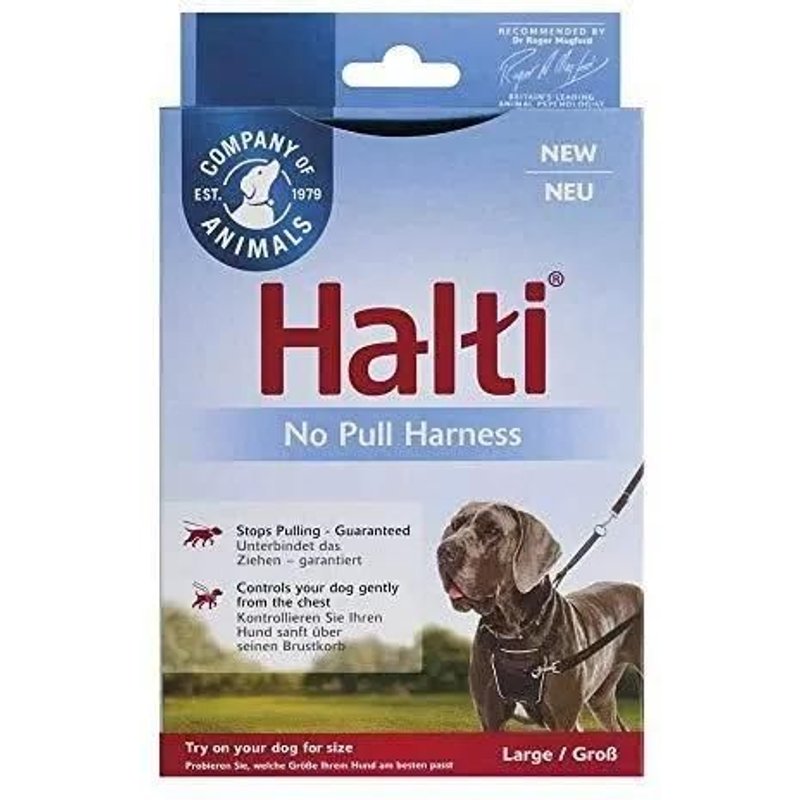 Harnais - Halti - No Pull - Noir - Taille Moyen - Utilisation Extérieur