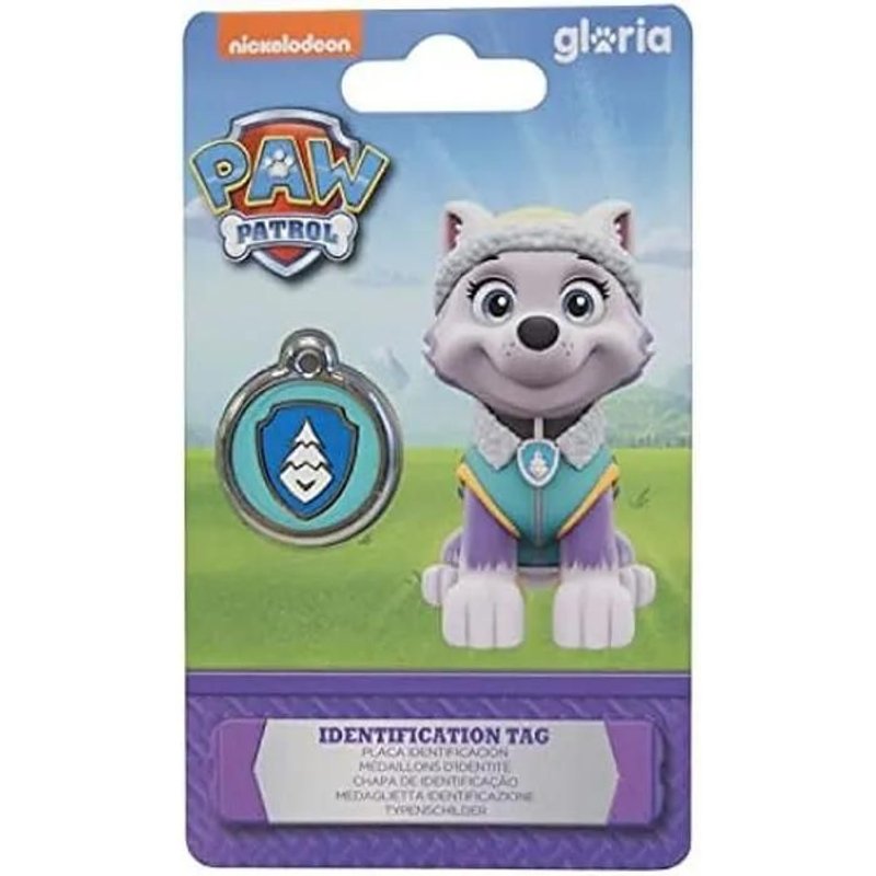 Collier - The Paw Patrol - Everest - Taille M - Multicolore - Badge D'identification