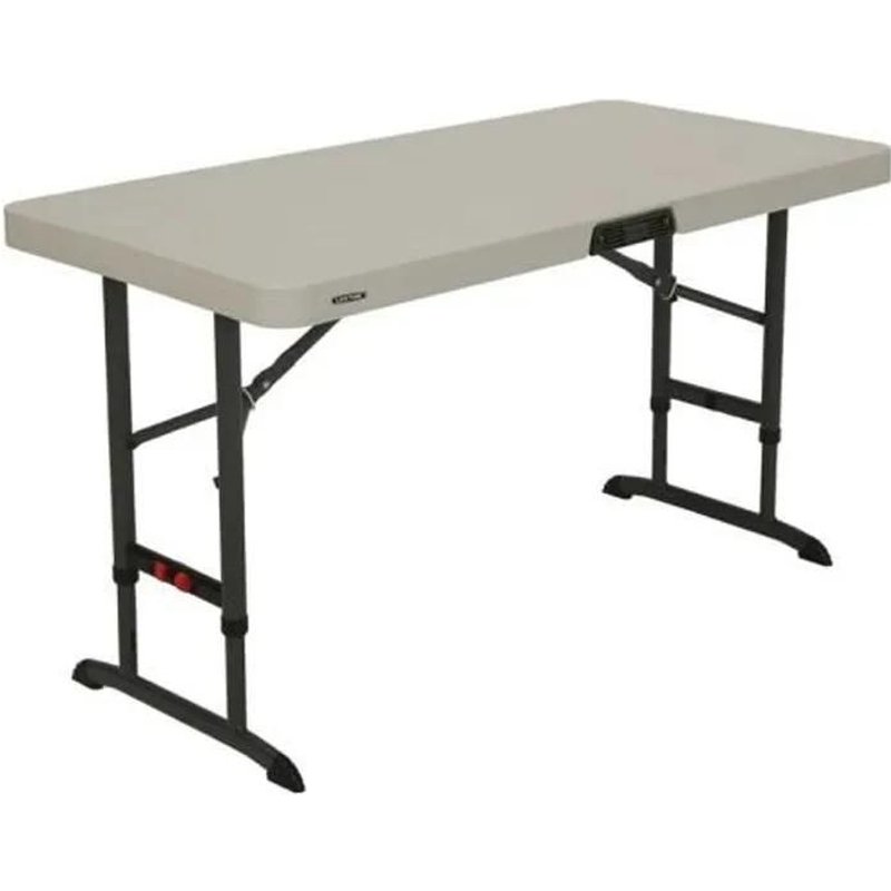Lifetime - Table Pliante Rectangulaire 122cm Ajustable En 3 Hauteurs Pour 4 Personnes