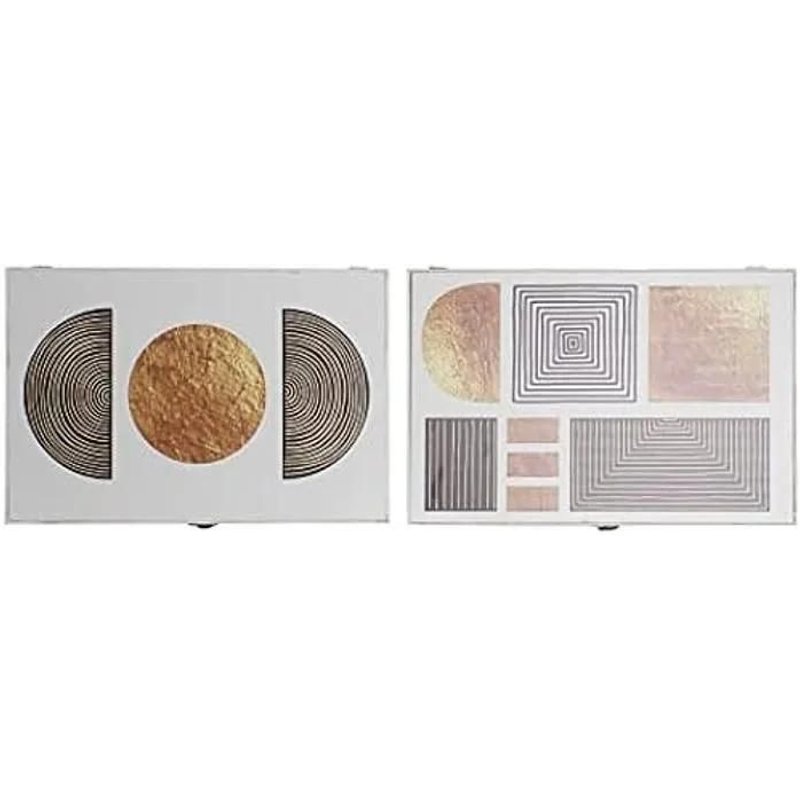 Couvercle - Dkd Home Decor - Standard - Noir Et Doré - Bois Mdf - 46,5 X 6 X 31,5 Cm