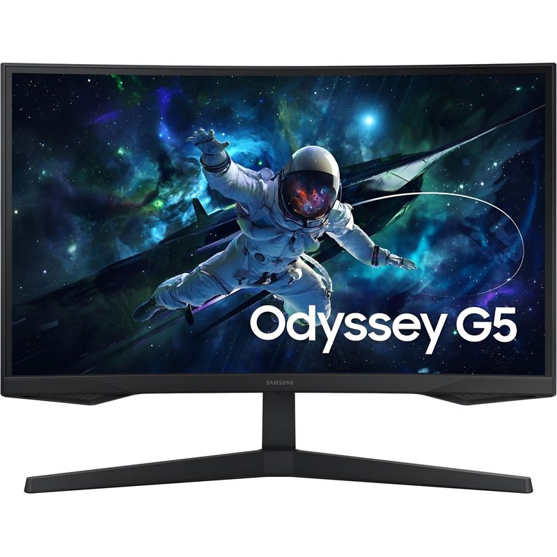 Samsung Odyssey G5 S32CG554EU - G55C Series - écran LED - jeux - incurvé - 32" - 2560 x 1440 QHD @ 165 Hz - VA - 300 cd/m² - 2500:1 - HDR10 - 1 ms - HDMI, DisplayPort - noir