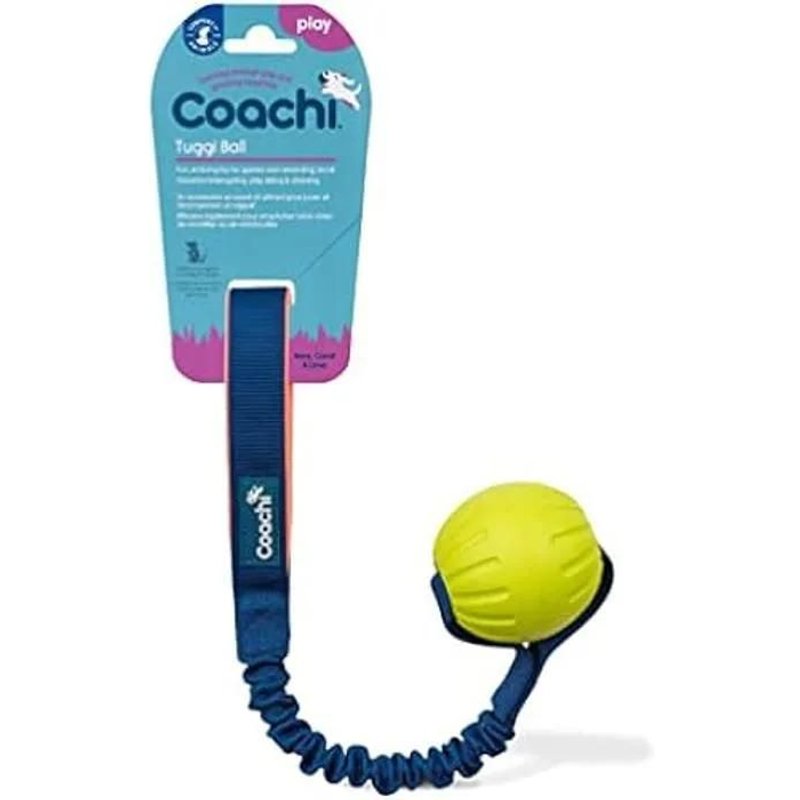 Jouet Pour Chien - Coachi - Tuggi Ball - Design Robuste - Poignée Élastique - Idéal Pour Dressage