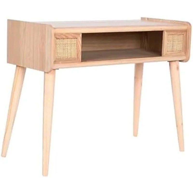 Console - Home Esprit - Multicolore - Rotin Et Bois De Paulownia - 80 X 35 X 63 Cm - Meuble D'entrée