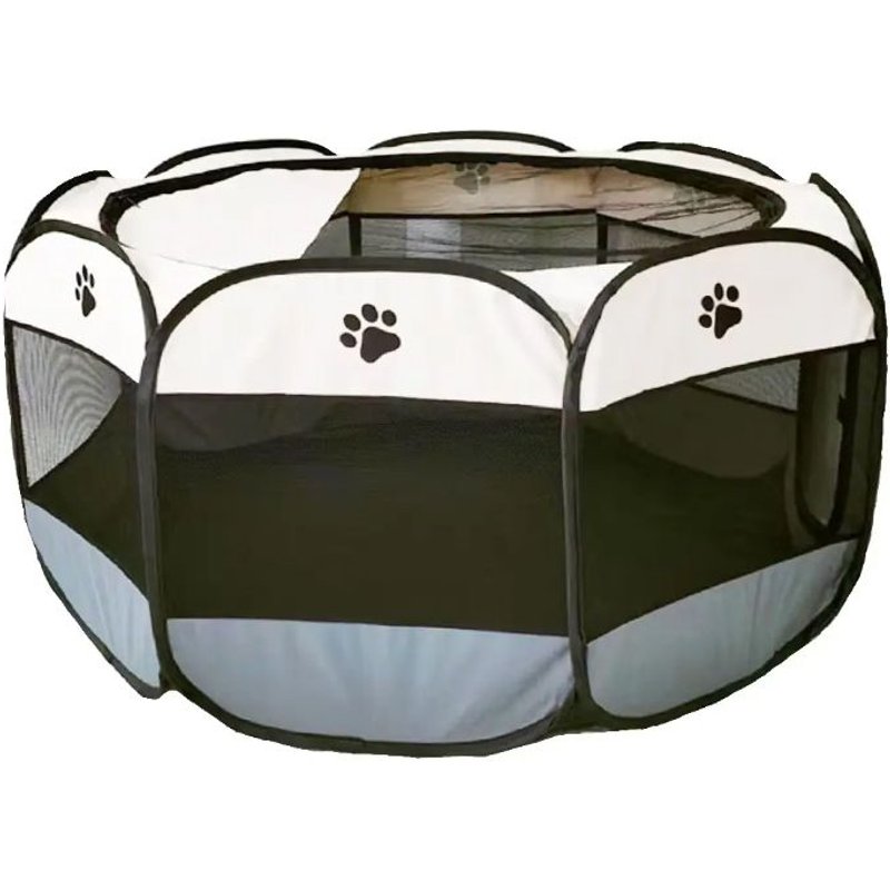 Enclos Pour Chiots Avec Sol Caisse De Transport Pliable Chiens Chats Furets 114 X 114 X 58 Cm Parc Pour Chiens Box Pour