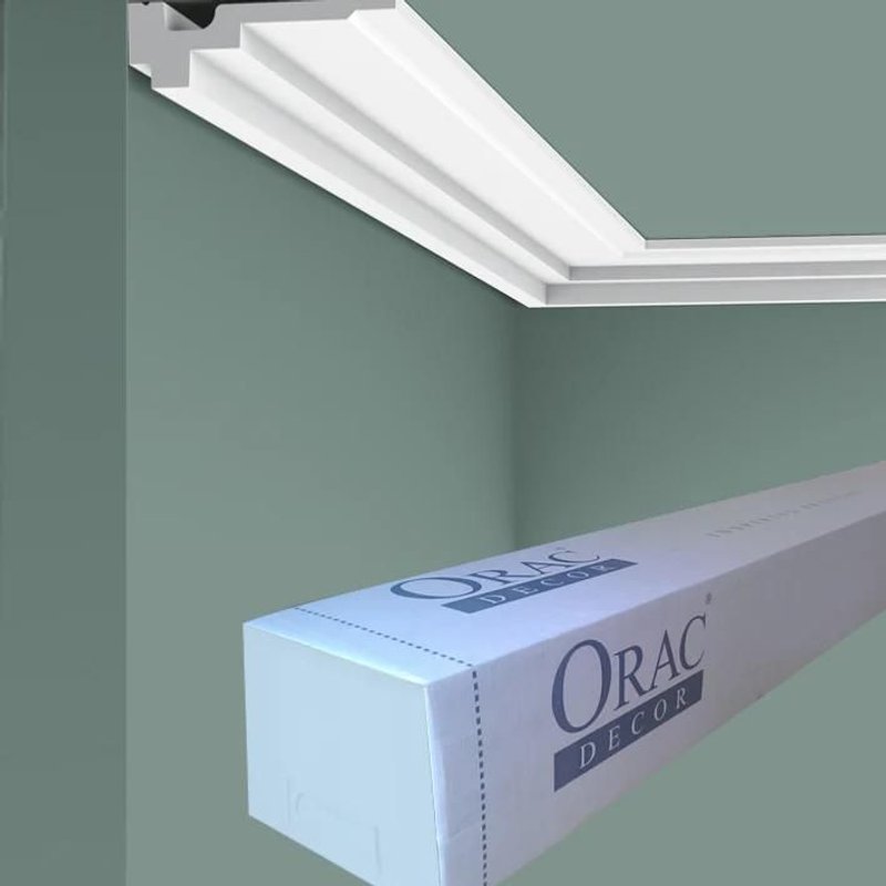 C355 Corniche plafond polyuréthane Orac Decor Luxxus - 3,5x11x200cm (h x p x L) - moulure décorative