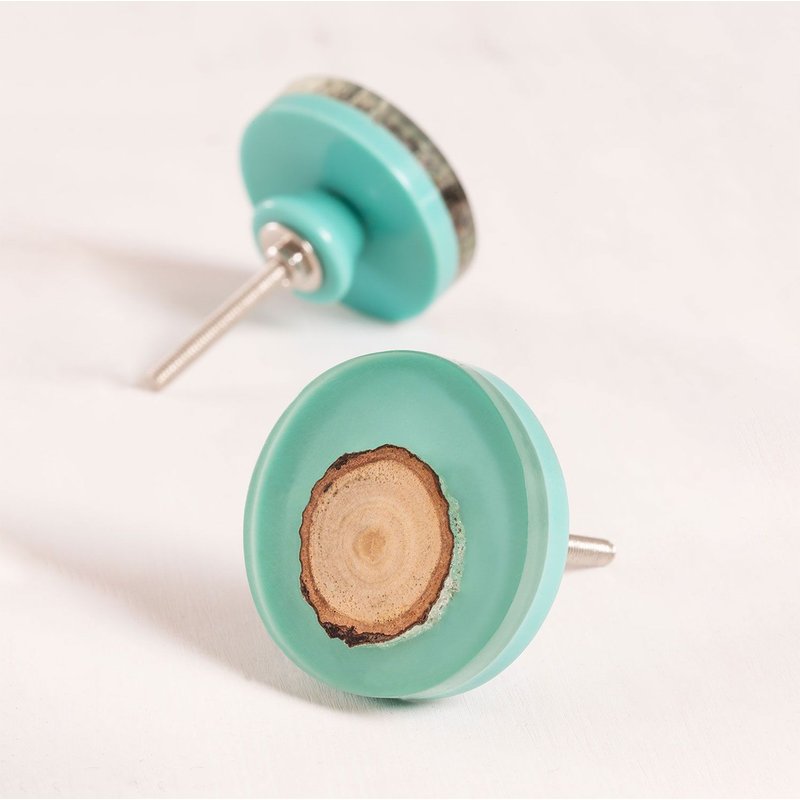 Lot de 2 poignées Bely Bleu Brume