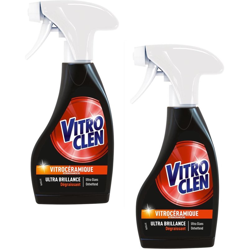 Vitroclen Lot de 2 Pistolets Nettoyant Vitrocéramique et Induction 250 ml