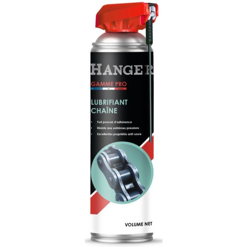 LUBRIFIANT POUR CHAINES 500ML AVEC COBRA ROUGE HANGER 700302