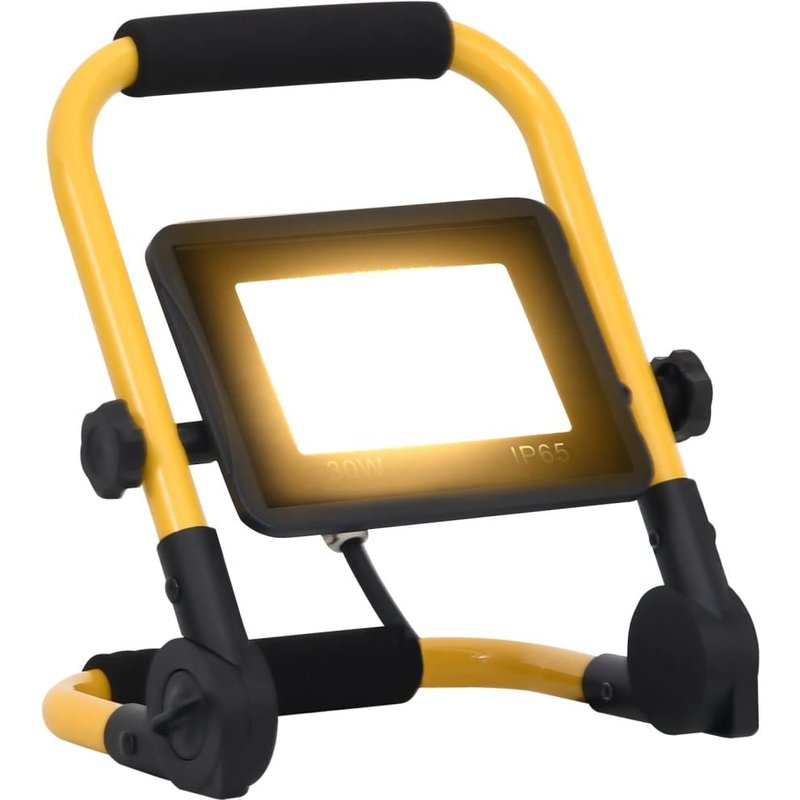 vidaXL Projecteur à LED avec poignée 30 W Blanc chaud