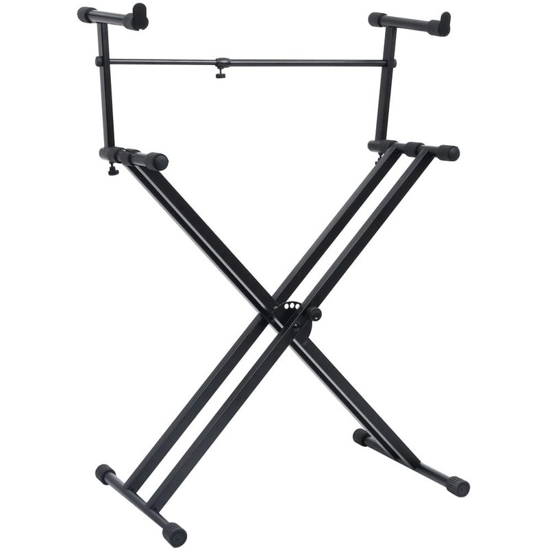 Support De Clavier À Double Empattement Et Cadre En X Noir