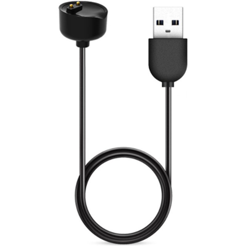 Chargeur De Rechange Pour Montre Connectee Xiaomi Mi Band 5/6/7 Nfc, Cable De Charge Magnetique Usb Pour Amazfit Band 5, 1 M, Noir