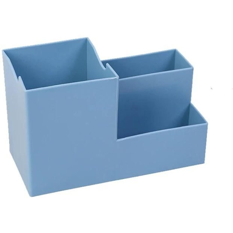 Porte-Stylo Multifonctionnel - 5 Pcs Morandi Boîte De Rangement De Bureau, Bleu Bleu