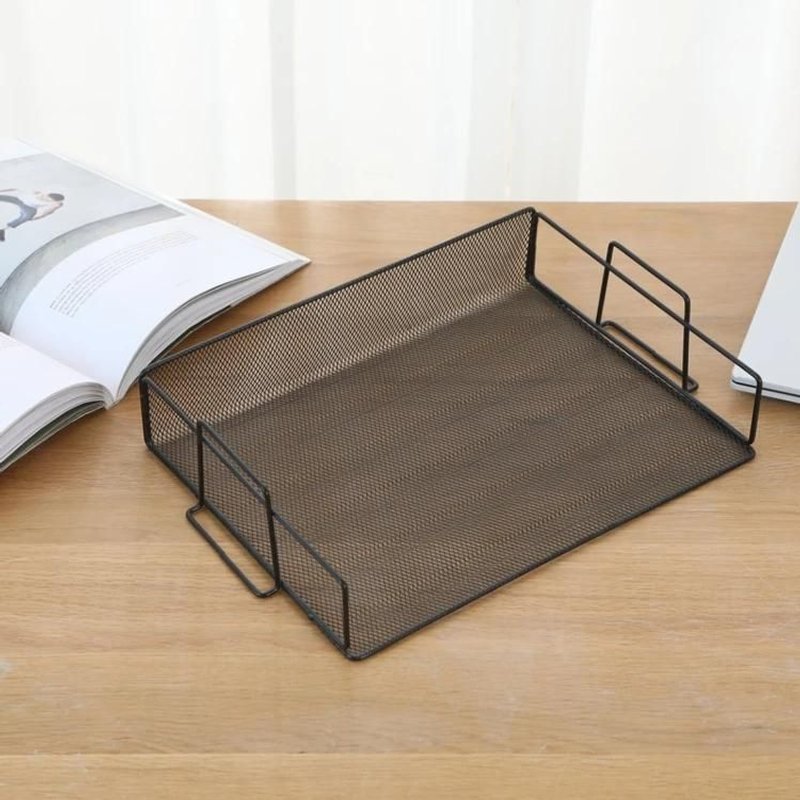 Porte-Dossiers En Forme De Filet - Cadre De Rangement Horizontal En Métal Monocouche