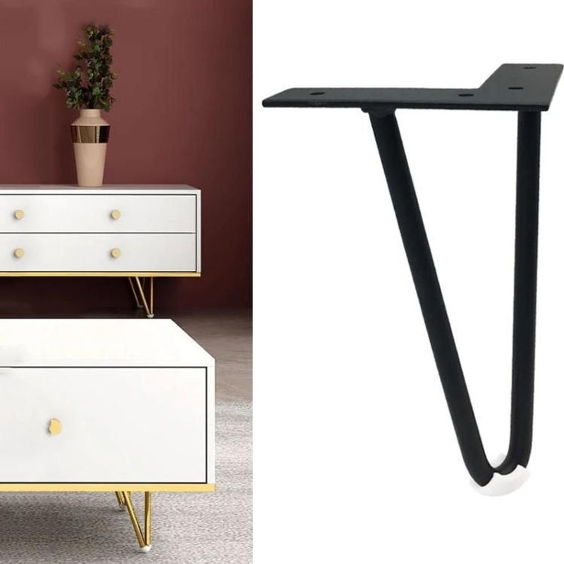 Pieds De Support De Meubles En Métal-15cm Noir Mat,Lh-S0006 Noir Mat