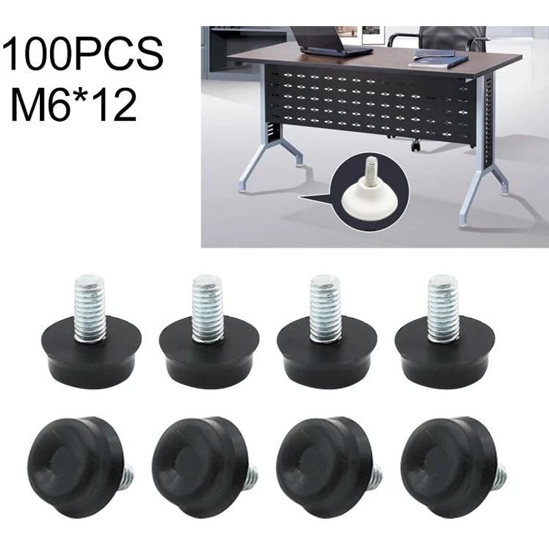 Coussinets De Pied Réglables Pour Meubles-100 Pcs M6x12 Support De Vis De