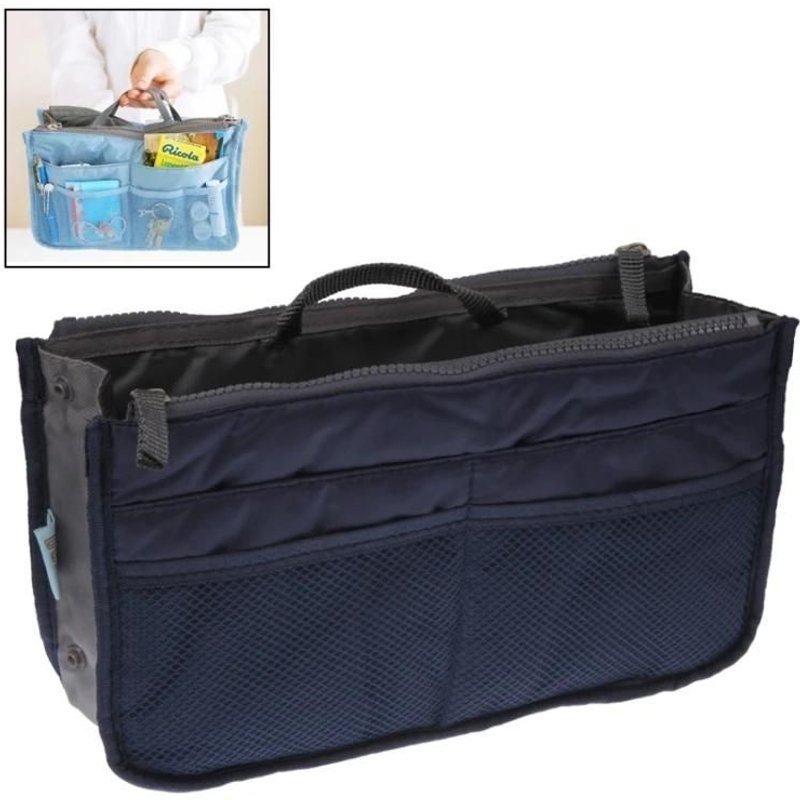 Sac À Cosmétiques Portable À Double Fermeture Éclair-Rangement Multifonction Épaissi Par