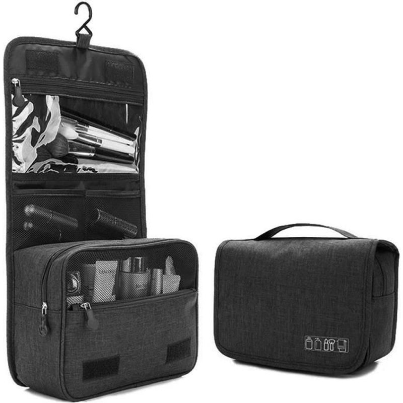 Sac De Rangement De Voyage Portable-Organisateur Multifonction De Grande Capacité-Noir Noir