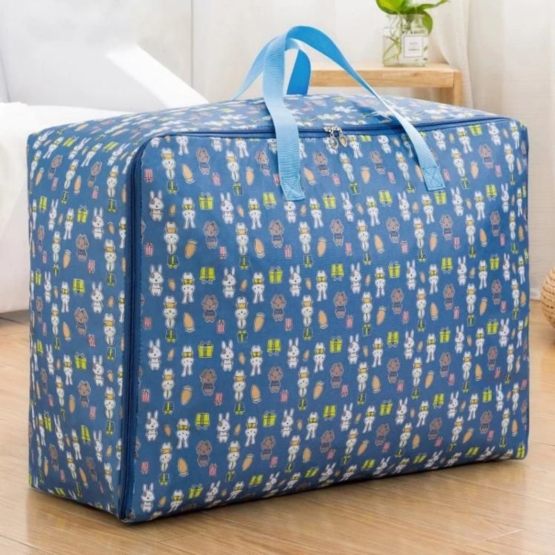 Sac De Rangement En Tissu Oxford-Imperméable Et Résistant À L'humidité,55x33x20cm,Blue Rabbit Blue Rabbit