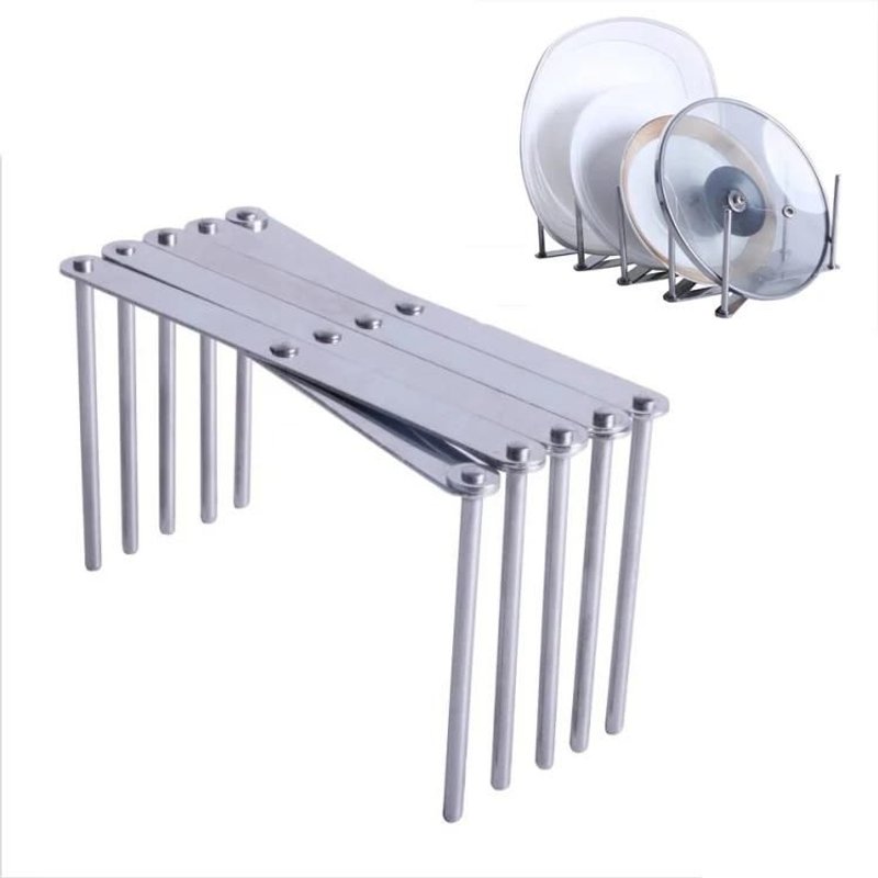 Support De Rangement Rétractable-2 Porte-Ustensiles De Cuisine Pliable En Acier Inoxydable