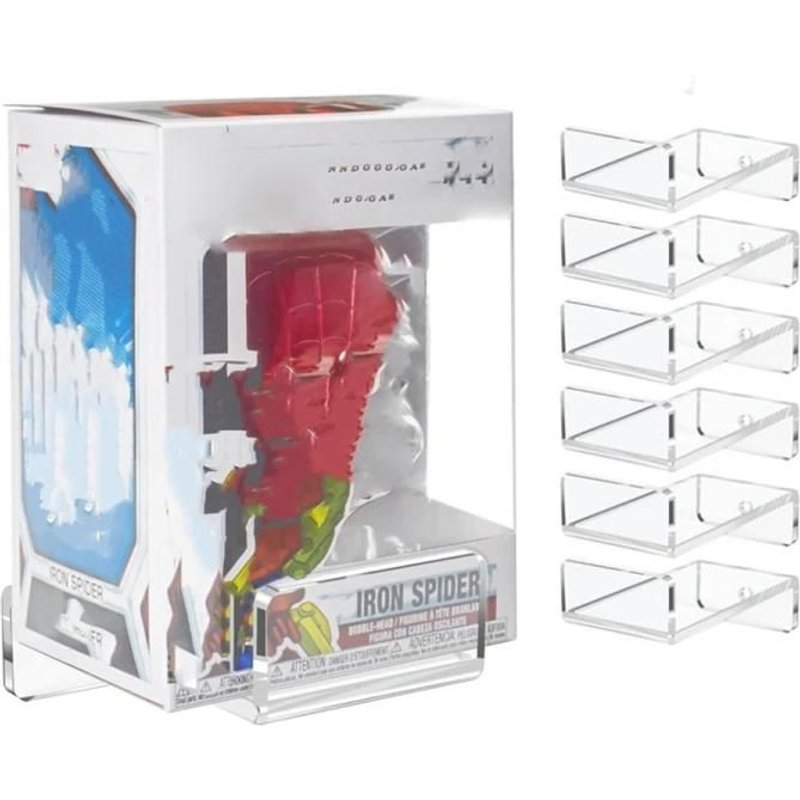 Yx075 6pcs / Set Acrylique Rack De Rangement Anime Ornements Support D'affichage Mural Yx075