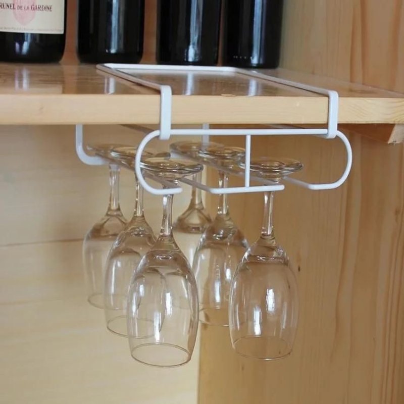 Support De Rangement Pour Verre À Vin En Fer Forgé À Deux Rangées-Xz_18036j