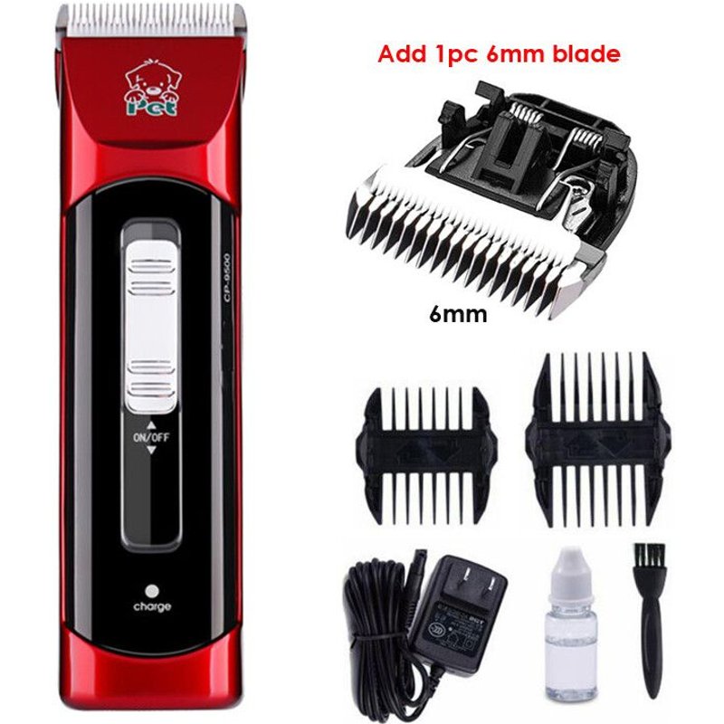 Tondeuse Professionnelle Aste Pour Animaux De Compagnie,Rasoir Électrique,Tondeuse Pour Chien,Longueur De Coupe Réglable,4 Machines,Cp9500 - Type Add 6mm Blade