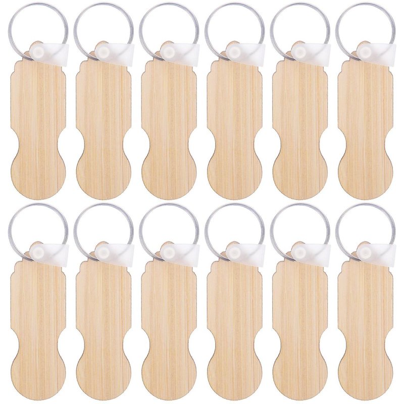 Porte-Clés Jetons De Caddie Premium ¿ Métal Et Bambou, Compacts, Durables, Lot De 12