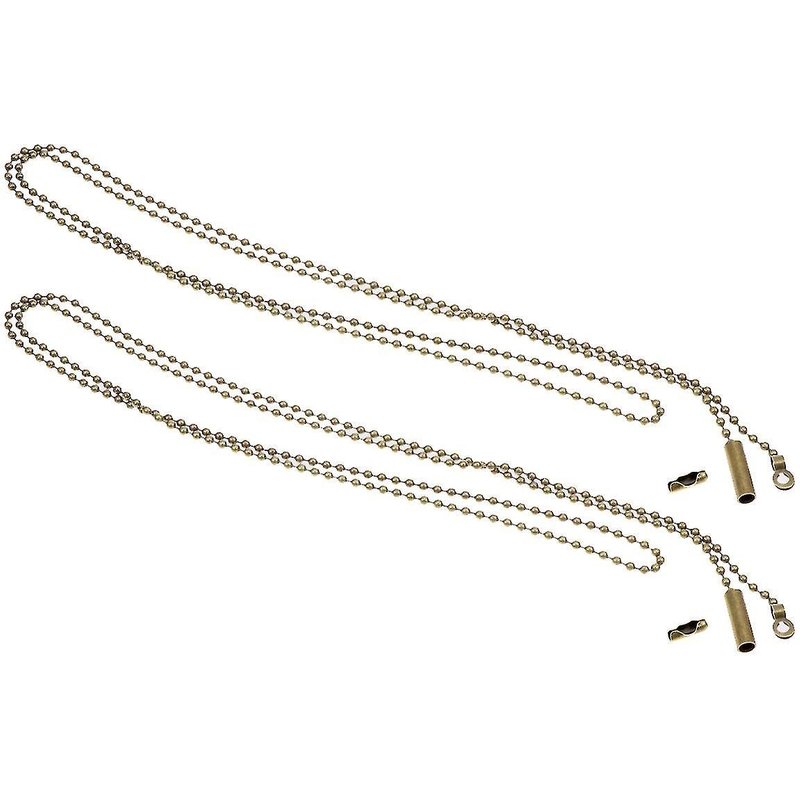 Rallonge de chaîne de traction perlée en bronze de 3 mm avec connecteurs pour ventilateurs de plafond et luminaires