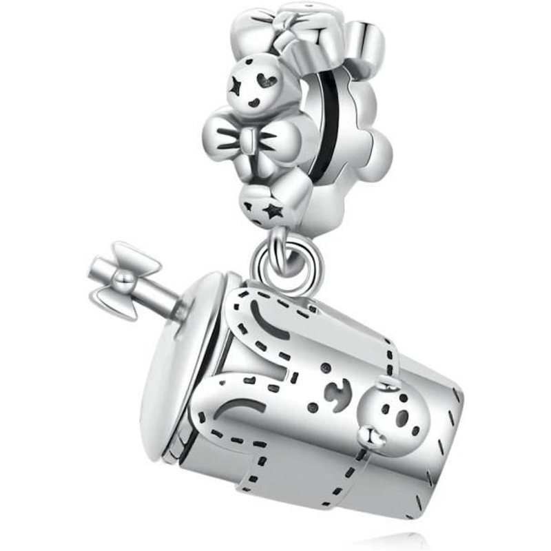 S925 Argent Sterling Verre Pendentif-Diy Bracelet Collier Accessoires