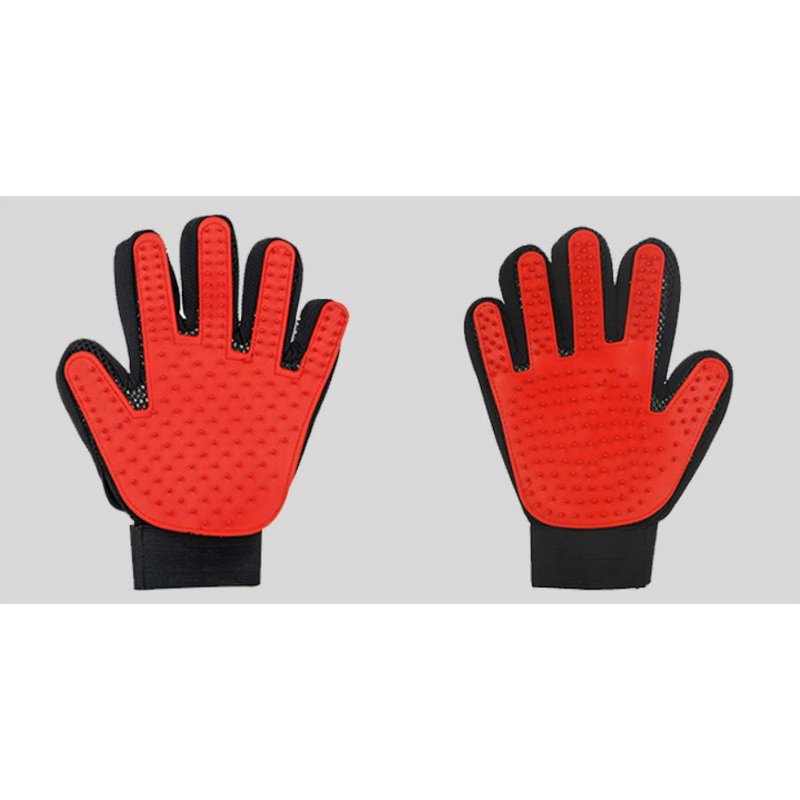 Gant Poil De Chat, Chien ? Gant De Massage Pour Animaux ?Parfait Pour Les Chiens Et Chats Pour Cheveux Longs Et Courts(Les Mains Rouges)