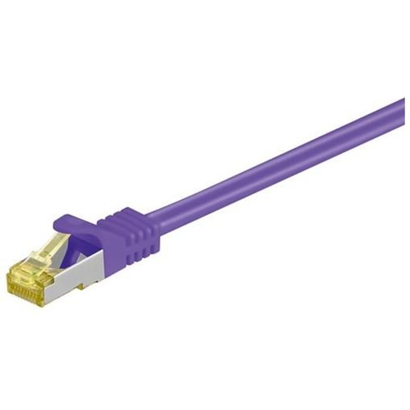 Goobay Câble Réseau CAT 7 S/FTP (PIMF) LSZH Halogen Free 2 x RJ45 CAT 6a 7,5 m Violet
