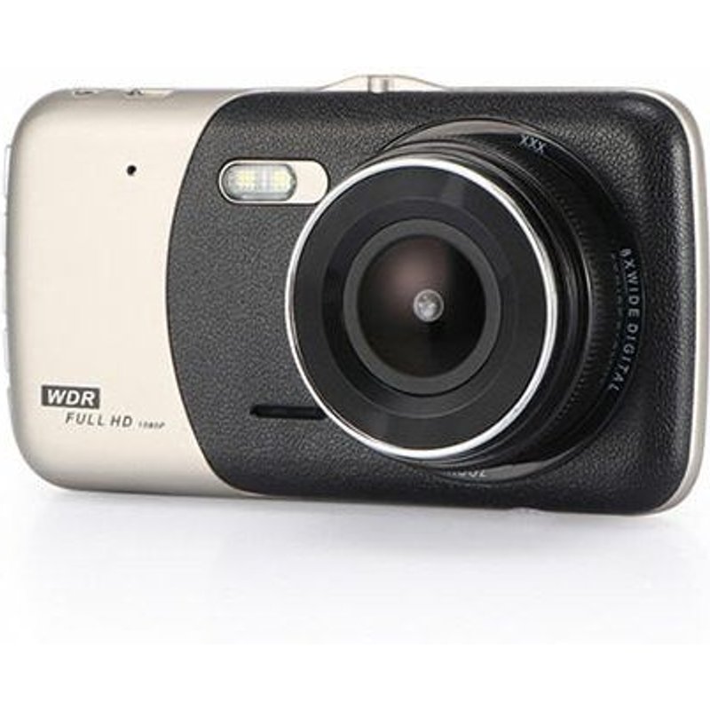 Caméra embarquée HD 1080p à double objectif avec vision nocturne, accéléromètre, enregistrement en boucle et aide au stationnement