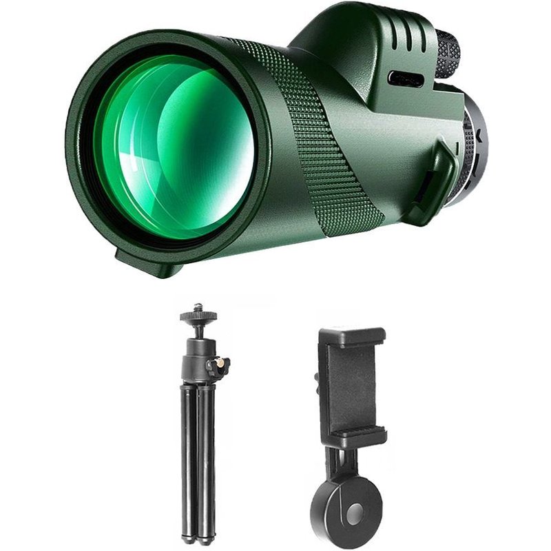 Télescope monoculaire portable 40x60 pour téléphones portables, étanche et antibuée, idéal pour l'observation de la faune