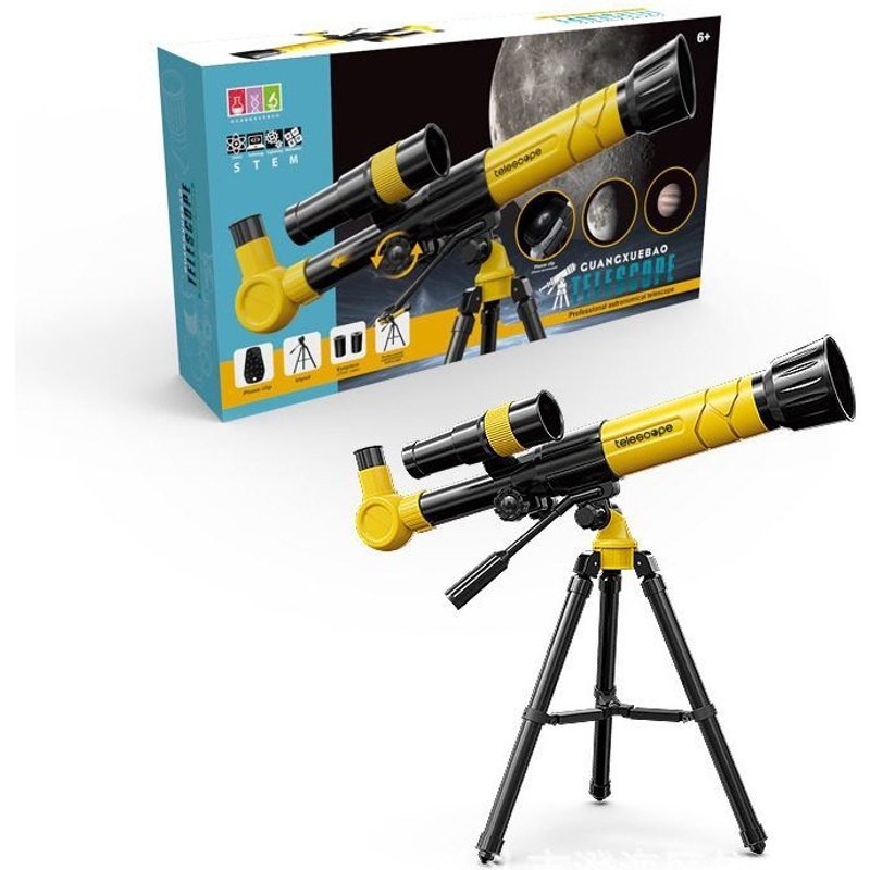 Télescope astronomique d'entrée de gamme pour enfants - Vision HD, durable, convivial, cadeau d'anniversaire idéal
