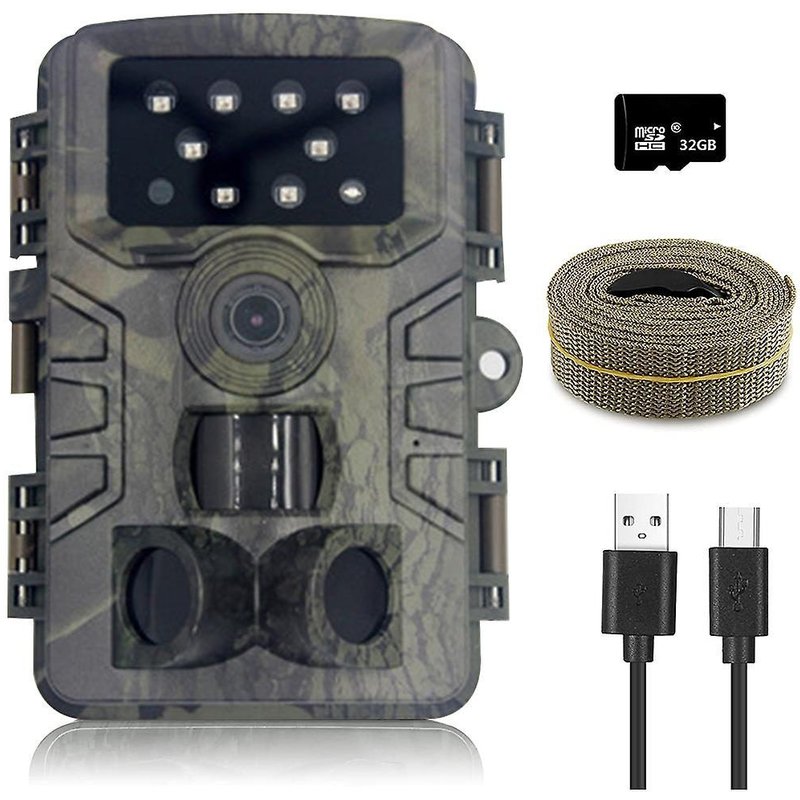 Caméra de surveillance de la faune PR700HD 20MP infrarouge 1080P étanche avec vision nocturne et écran LCD et dragonne