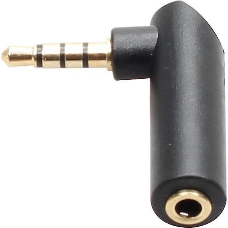 Câble d'extension pour écouteurs coudés mâle vers femelle 3,5 mm - Adaptateur audio plaqué or, compact et durable