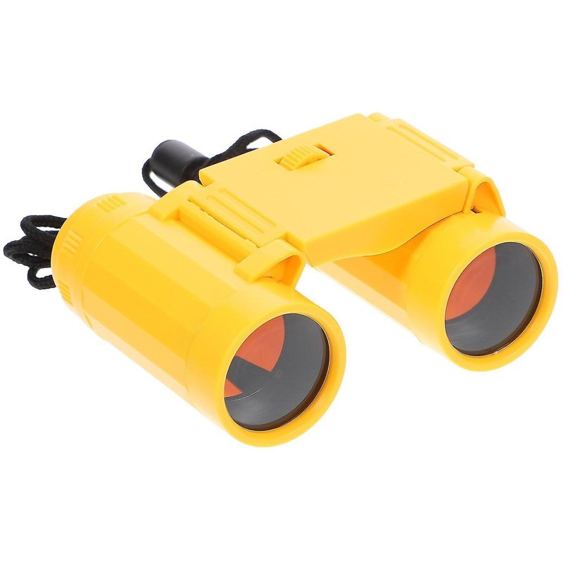 Jumelles jaunes durables pour enfants - Compactes, réglables, parfaites pour l'exploration et l'aventure en plein air