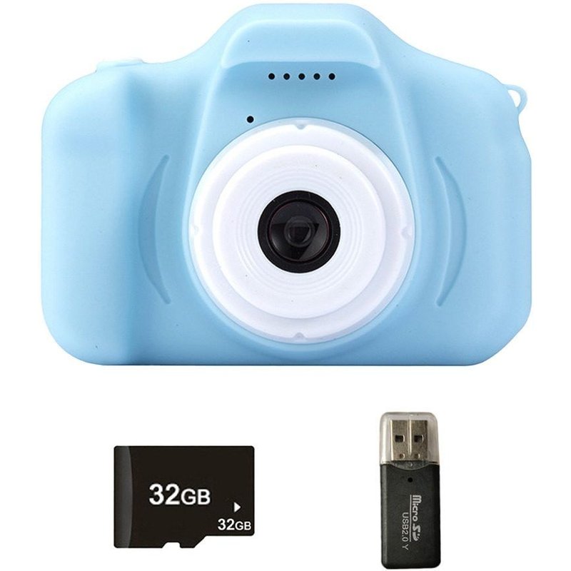 Appareil photo pour enfants avec vidéo, photos 1080p, double caméra, carte 32 Go, sûr et durable pour les 3 à 10 ans