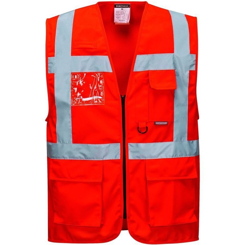 Gilet Haute Visibilité Executive-Berlin Portwest Rouge L